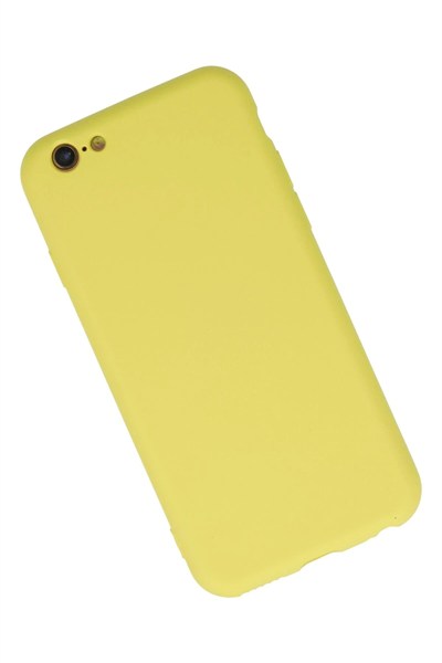 Mey İthalat®  iPhone 6 Plus Kılıf Nano içi Kadife Silikon - Sarı