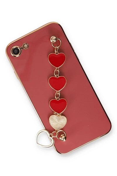 Mey İthalat®  iPhone 7 Kılıf Esila Silikon - Kırmızı