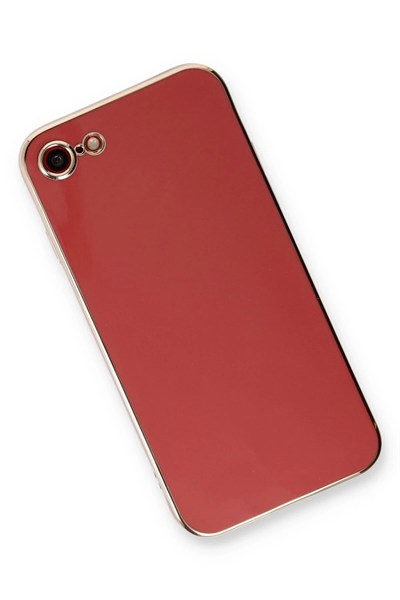 Mey İthalat®  iPhone 7 Kılıf Volet Silikon - Kırmızı