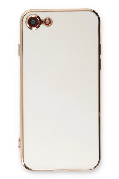 Mey İthalat®  iPhone 7 Kılıf Volet Silikon - Beyaz