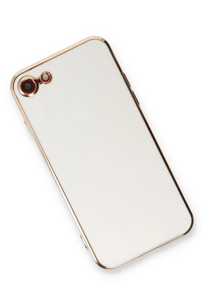 Mey İthalat®  iPhone 7 Kılıf Volet Silikon - Beyaz