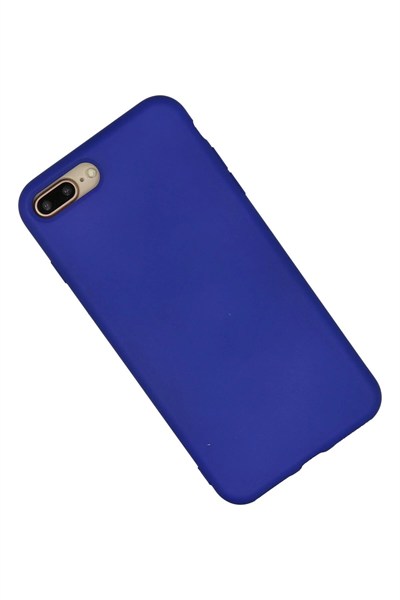 Mey İthalat®  iPhone 7 Plus Kılıf Nano içi Kadife Silikon - Lacivert