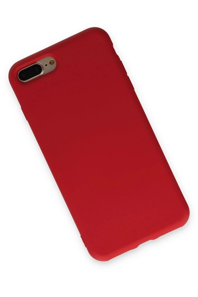 Mey İthalat®  iPhone 7 Plus Kılıf Nano içi Kadife Silikon - Kırmızı