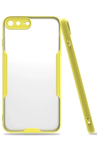 Mey İthalat®  iPhone 7 Plus Kılıf Platin Silikon - Sarı