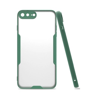 Mey İthalat®  iPhone 7 Plus Kılıf Platin Silikon - Yeşil