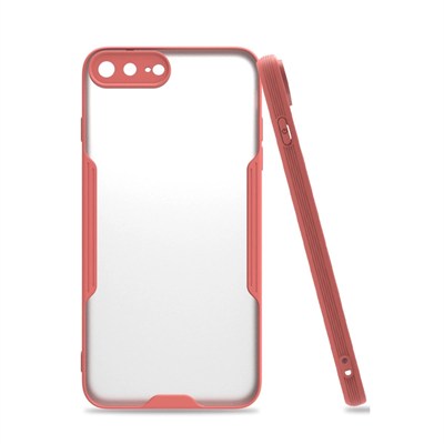 Mey İthalat®  iPhone 7 Plus Kılıf Platin Silikon - Pembe