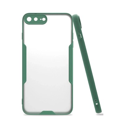 Mey İthalat®  iPhone 7 Plus Kılıf Platin Silikon - Yeşil