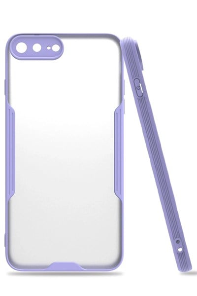 Mey İthalat®  iPhone 7 Plus Kılıf Platin Silikon - Lila