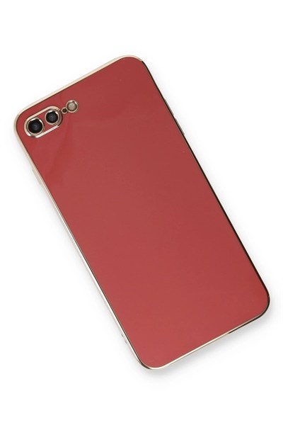 Mey İthalat®  iPhone 7 Plus Kılıf Volet Silikon - Kırmızı