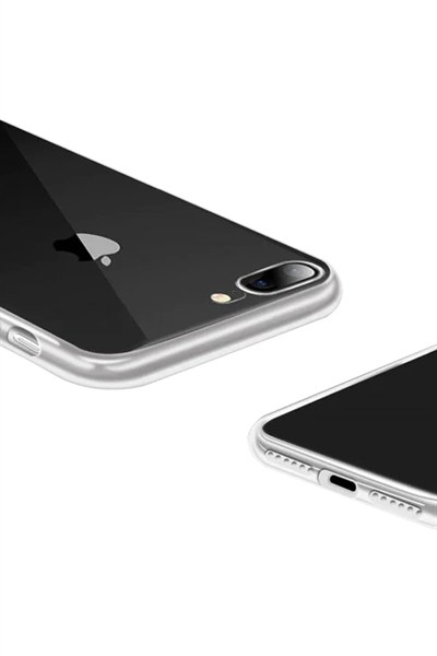 Mey İthalat®  iPhone 8 Plus Kılıf Lüx Şeffaf Silikon
