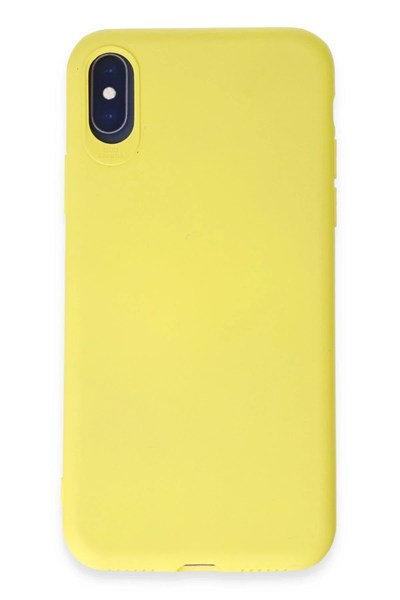 Mey İthalat®  iPhone X Kılıf First Silikon - Sarı