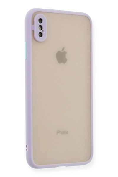 Mey İthalat®  iPhone X Kılıf Montreal Silikon Kapak - Mor