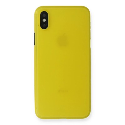 Mey İthalat®  iPhone X Kılıf PP Ultra İnce Kapak - Sarı