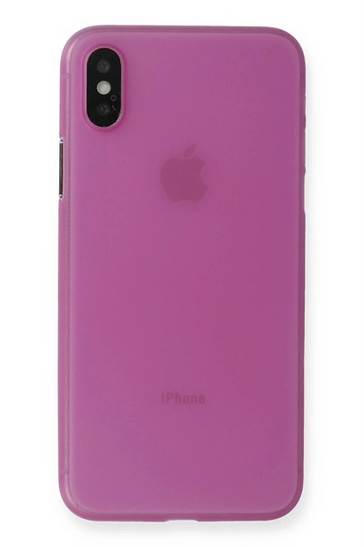 Mey İthalat®  iPhone X Kılıf PP Ultra İnce Kapak - Pembe