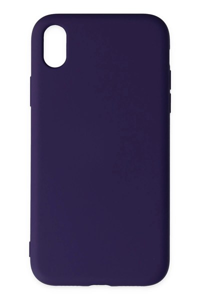 Mey İthalat®  iPhone XR Kılıf Nano içi Kadife Silikon - Mor