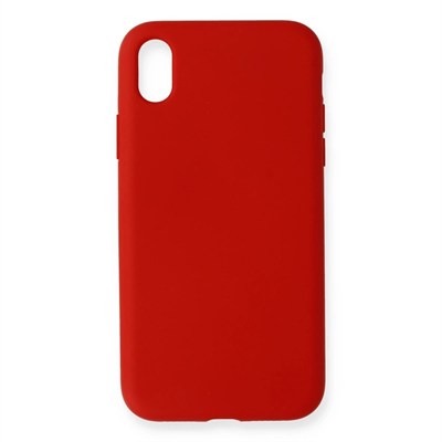 Mey İthalat®  iPhone XR Kılıf Nano içi Kadife Silikon - Kırmızı