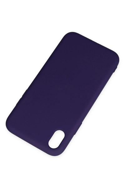 Mey İthalat®  iPhone XR Kılıf Nano içi Kadife Silikon - Mor