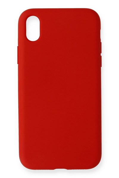 Mey İthalat®  iPhone XR Kılıf Nano içi Kadife Silikon - Kırmızı