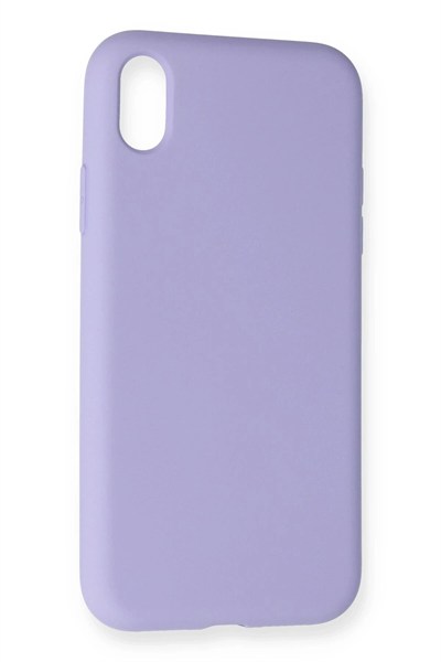 Mey İthalat®  iPhone XR Kılıf Nano içi Kadife Silikon - Lila