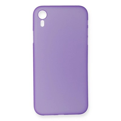 Mey İthalat®  iPhone XR Kılıf PP Ultra İnce Kapak - Mor