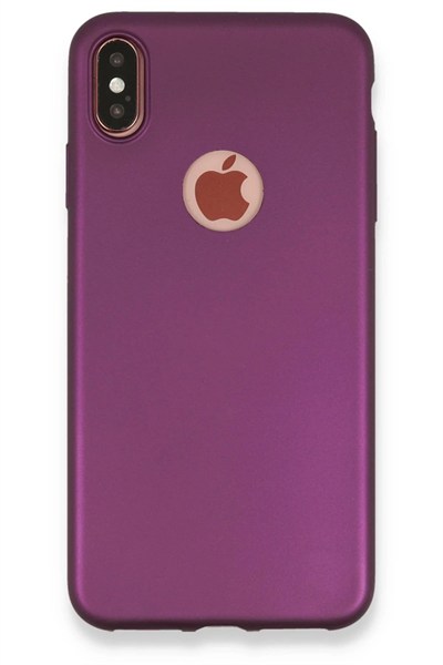 Mey İthalat®  iPhone XS Max Kılıf First Silikon - Mürdüm
