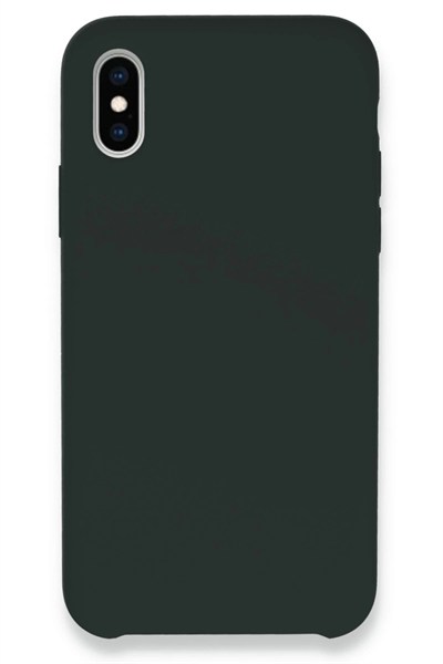 Mey İthalat®  iPhone XS Max Kılıf Lansman Legant Silikon - Koyu Yeşil