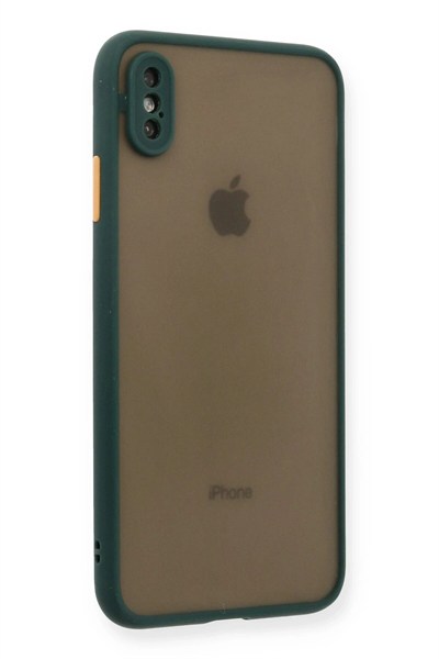 Mey İthalat®  iPhone XS Max Kılıf Montreal Silikon Kapak - Yeşil