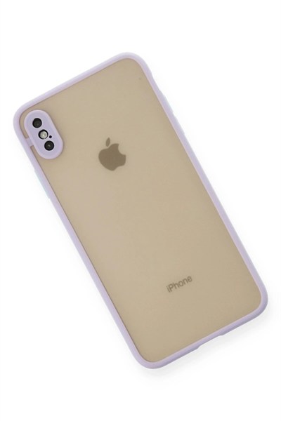 Mey İthalat®  iPhone XS Max Kılıf Montreal Silikon Kapak - Mor