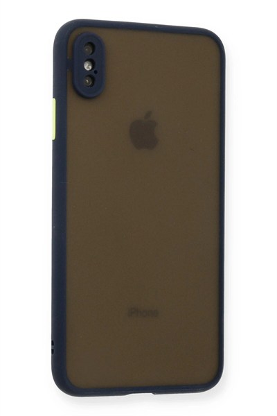 Mey İthalat®  iPhone XS Max Kılıf Montreal Silikon Kapak - Lacivert