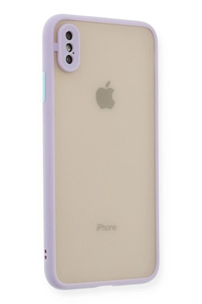 Mey İthalat®  iPhone XS Max Kılıf Montreal Silikon Kapak - Mor