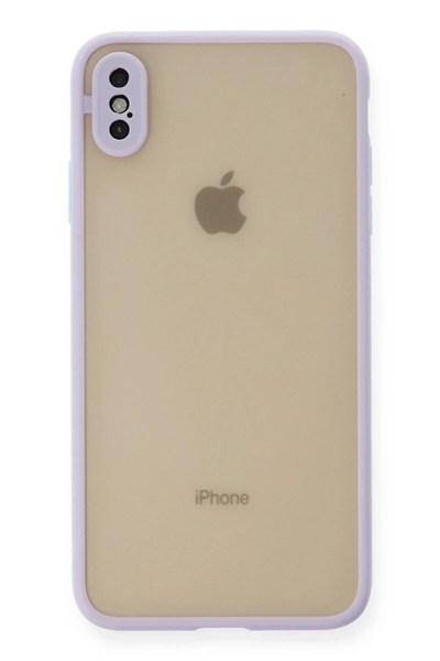 Mey İthalat®  iPhone XS Max Kılıf Montreal Silikon Kapak - Mor
