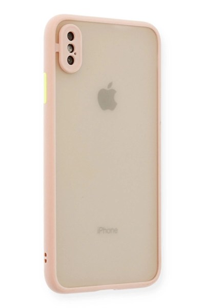 Mey İthalat®  iPhone XS Max Kılıf Montreal Silikon Kapak - Pembe