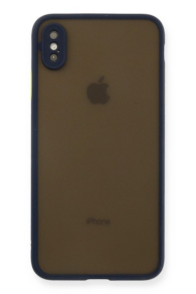 Mey İthalat®  iPhone XS Max Kılıf Montreal Silikon Kapak - Lacivert