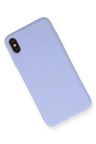 Mey İthalat®  iPhone XS Max Kılıf Nano içi Kadife Silikon - Lila