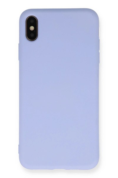 Mey İthalat®  iPhone XS Max Kılıf Nano içi Kadife Silikon - Lila