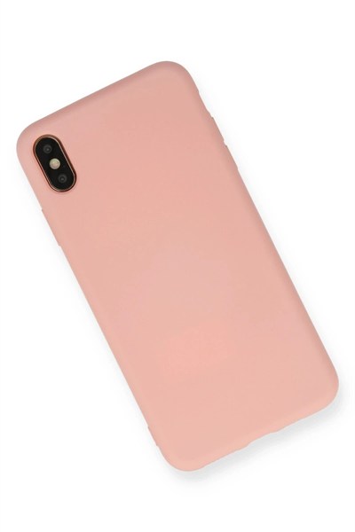 Mey İthalat®  iPhone XS Max Kılıf Nano içi Kadife Silikon - Pembe