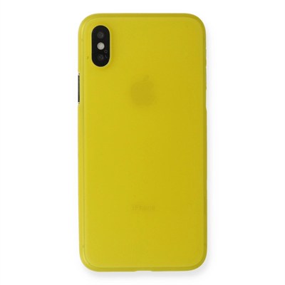 Mey İthalat®  iPhone XS Max Kılıf PP Ultra İnce Kapak - Sarı