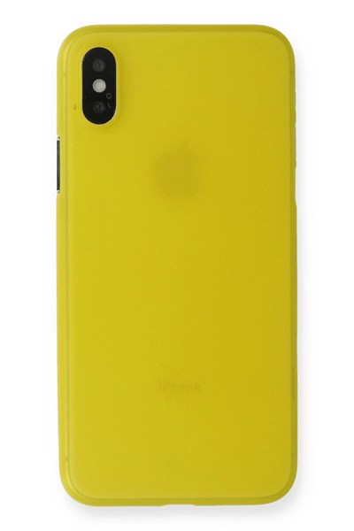 Mey İthalat®  iPhone XS Max Kılıf PP Ultra İnce Kapak - Sarı