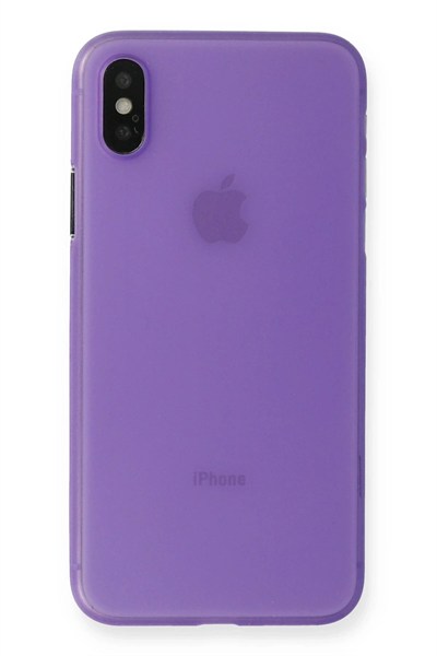 Mey İthalat®  iPhone XS Max Kılıf PP Ultra İnce Kapak - Mor