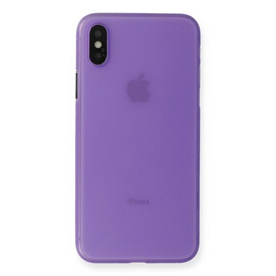Mey İthalat®  iPhone XS Max Kılıf PP Ultra İnce Kapak - Mor