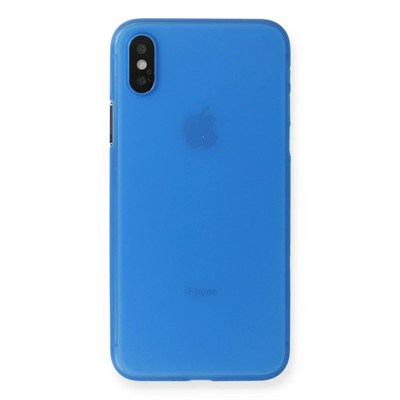 Mey İthalat®  iPhone XS Max Kılıf PP Ultra İnce Kapak - Mavi