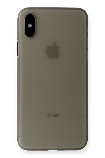 Mey İthalat®  iPhone XS Max Kılıf PP Ultra İnce Kapak - Gri