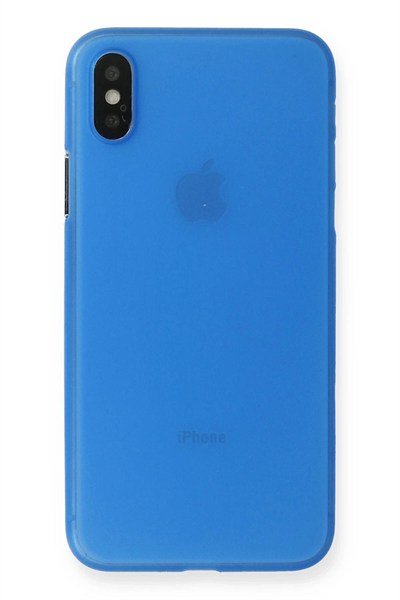 Mey İthalat®  iPhone XS Max Kılıf PP Ultra İnce Kapak - Mavi