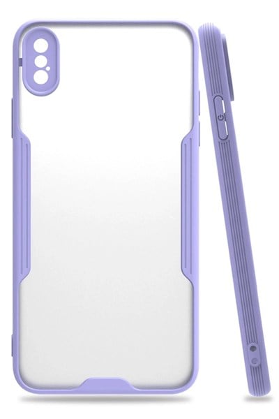Mey İthalat®  iPhone XS Max Kılıf Platin Silikon - Lila