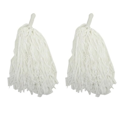 Mey İthalat® 1 Çift ( 2 Adet ) Beyaz Renk 23 Nisan Gösteri Ponponu