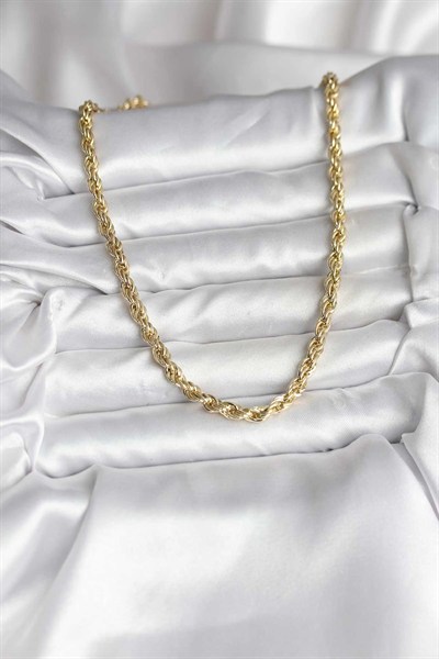 Mey İthalat® 14K Gold Renk Kaplama Burgu Model CM Kadın Kolye