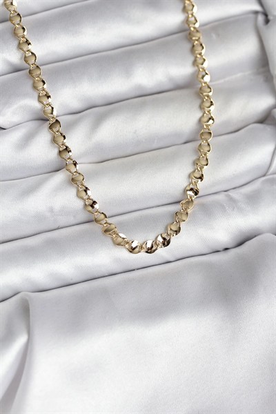 Mey İthalat® 14K Gold Renk Kaplama Zincir Model CM Kadın Kolye