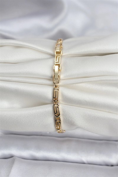 Mey İthalat® 14K Gold Renk Kaplama Zirkon Taşlı Baget Model CM Kadın Bileklik