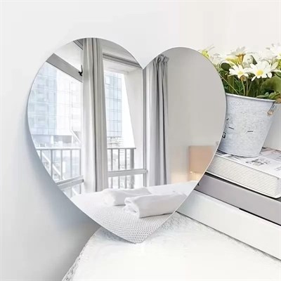 Mey İthalat® 30x30 cm Kırılmaz Pleksi Dekoratif Duvar Aynası - Modern Organik Form 1. Sınıf Akrilik Ayna