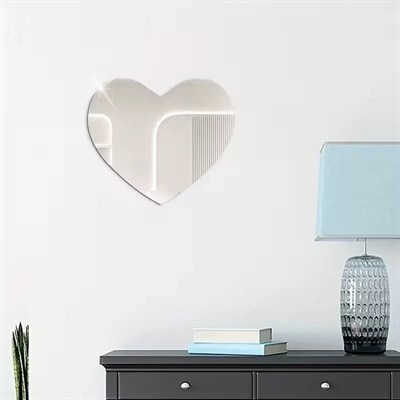 Mey İthalat® 30x30 cm Kırılmaz Pleksi Dekoratif Duvar Aynası - Modern Organik Form 1. Sınıf Akrilik Ayna